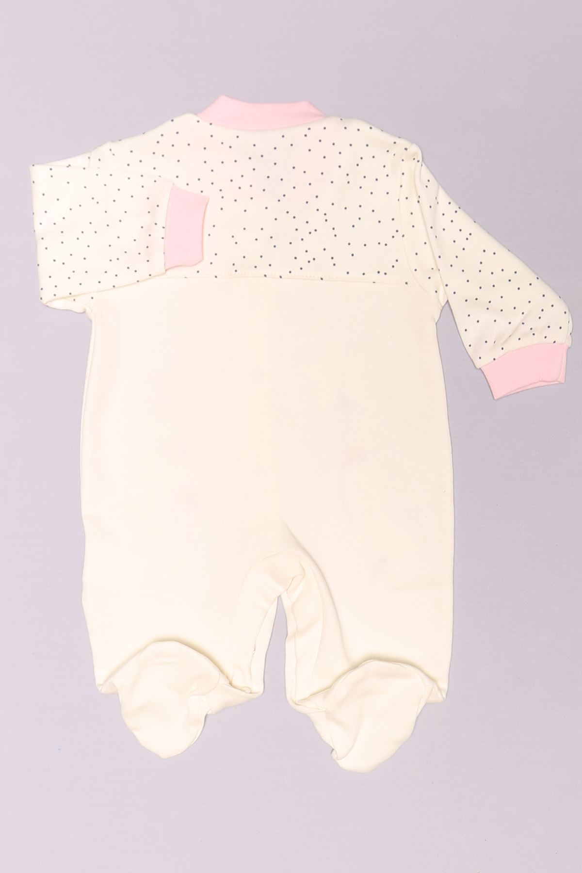 1-6 Aylık Bebek Tulum Beyazpembe - 02276.1803.