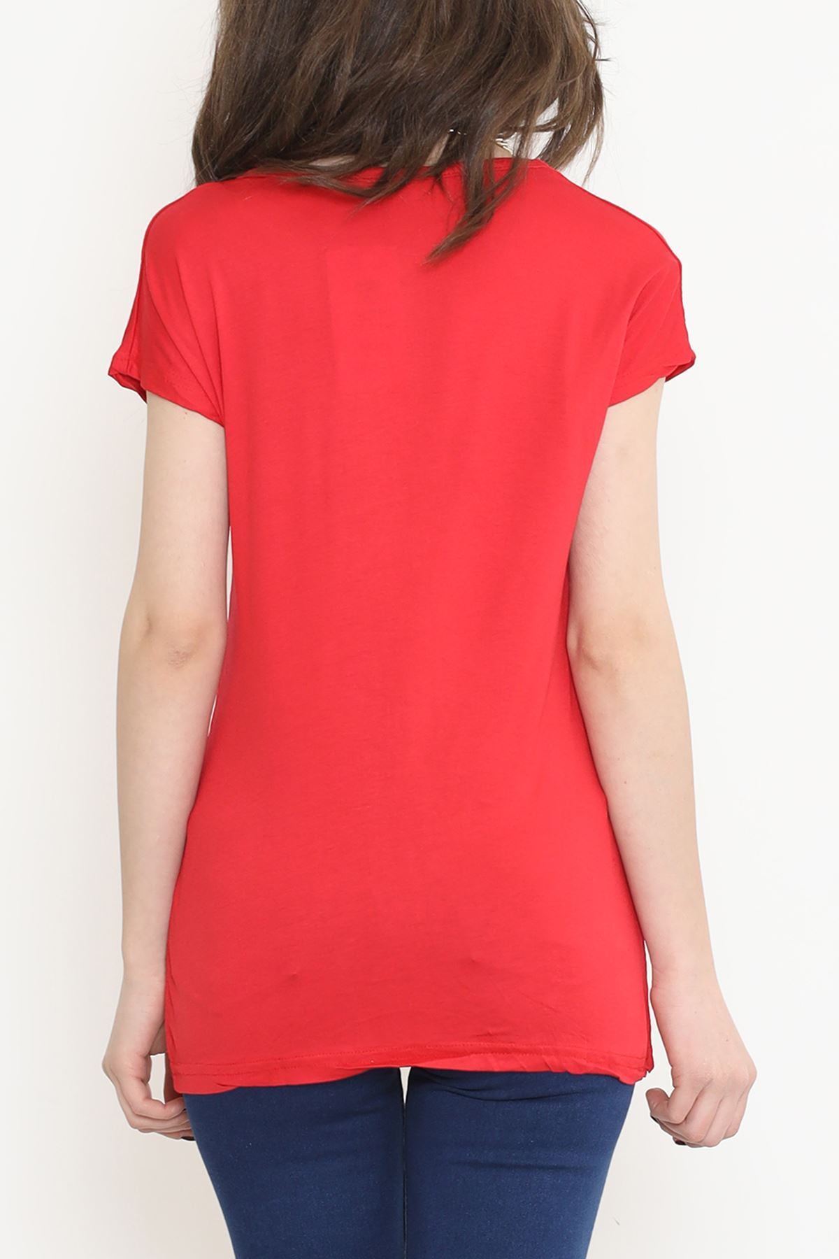Pul Detaylı Bluz Kırmızı - 17141.599.