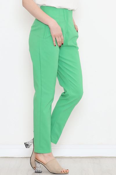 Beli Pensli Duble Pantolon Yeşil - 20647.683.